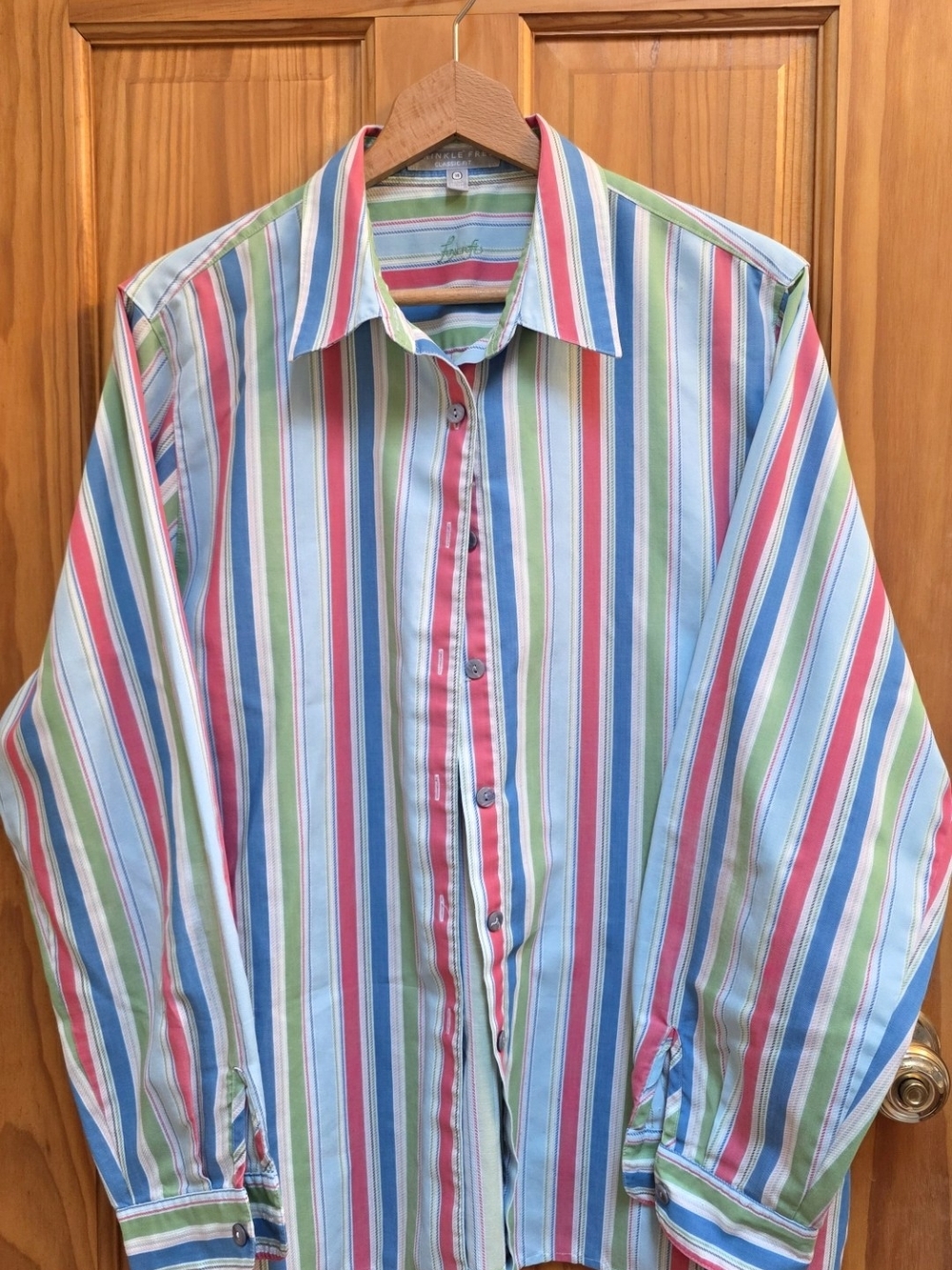 Foxcroft Women's Multicolor Stripe Button-Down Shirt